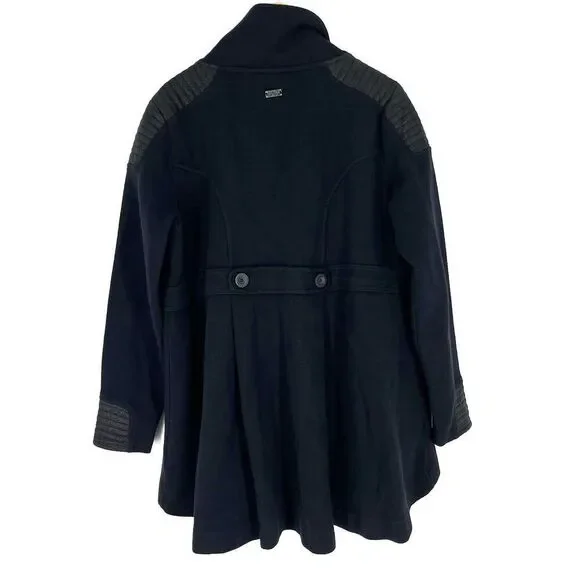 Harley Davidson Jacket 2XL Womens Navy Blue Pea Coat Double Breasted Hi Low Hem - Picture 5 of 7